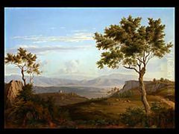 Tiefe Landschaft Mit Ziegengruppe - view 1