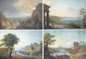 A Distant View Of Naples From The South by Jacob Philipp Hackert