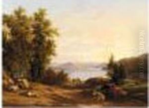 A View Of The Roman Campagna With A Drover And His Cattle