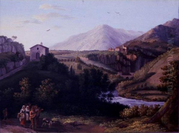 An Extensive Landscape With A
View Of The Valerian Way And The Convent Of San Cosimato In The Distance - view 1