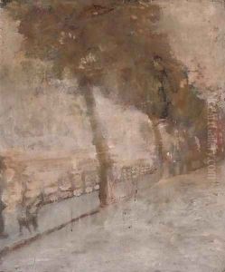 A walk by the river by Ambrose McEvoy