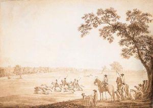 Re Ferdinando Alla Caccia Al Cinghiale A Carditello by Jacob Philipp Hackert