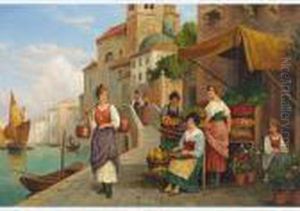 The Quay Side Market by Arthur Trevor Haddon