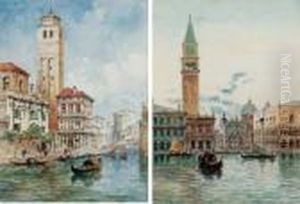 Coppia Di Vedute Veneziane by Arthur Trevor Haddon