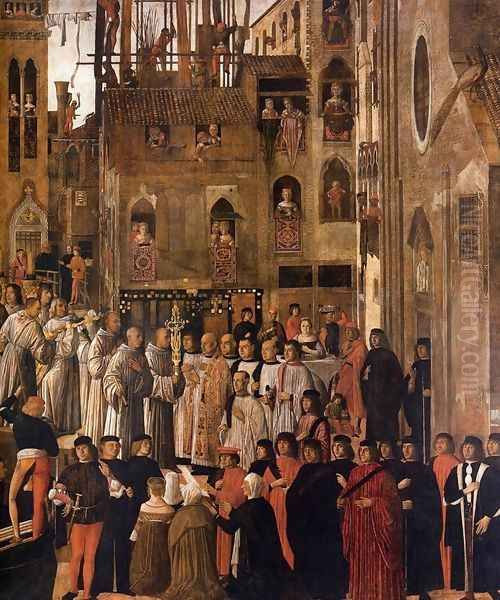Miracle of the Relic of the Holy Cross in Campo San Lio (detail-1) c 1494 - view 1