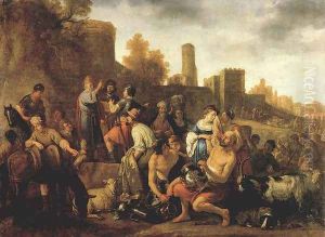 Moses Ordering the Slaughter of the Midianitic 1650 by Claes Cornelisz Moeyaert