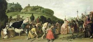 Joseph Receives his Father in Egypt 1628 by Claes Cornelisz Moeyaert