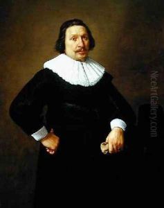Portrait of a man holding a glove 1648 by Claes Cornelisz Moeyaert