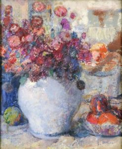 Vase Garni De Fleurs by Maurice Hagemans