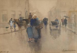 Ruelle Animee A Anvers by Maurice Hagemans