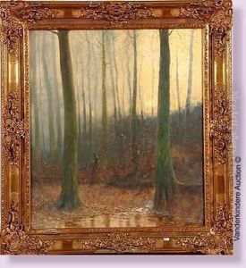 Cerf Et Biches En Foret