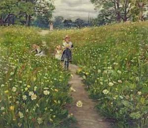 Gathering Wild Flowers by Phillip Richard Morris