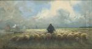 Berger Avec Ses Moutons Berger Avec Ses Moutons