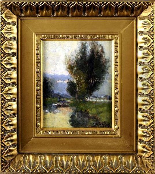 Riviere Avec Pecheurs - view 1