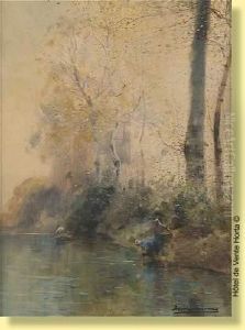 Lavandieres Au Bord De L'eau