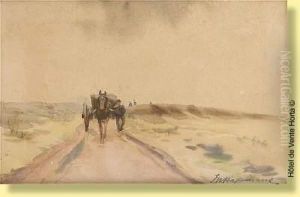 Chariot Attele Dans Les Dunes