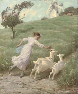 The young goat-herd by Phillip Richard Morris