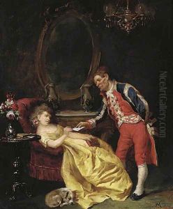 The letter by Jean-Louis-Ernest Meissonier