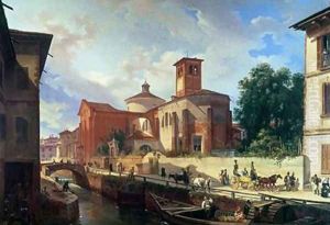 Via Fatabene Fratelli Milan 1830 by Giovanni Migliara