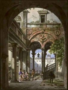 View of the Brera Palace in Milan by Giovanni Migliara