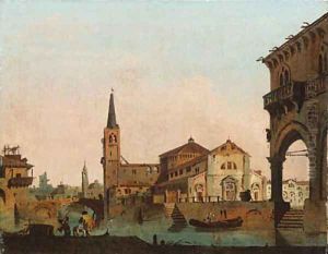 Cappricci of towns in the Veneto by Giovanni Migliara