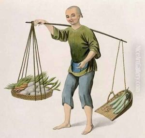 A Boy with Vegetables by Major George Henry Mason