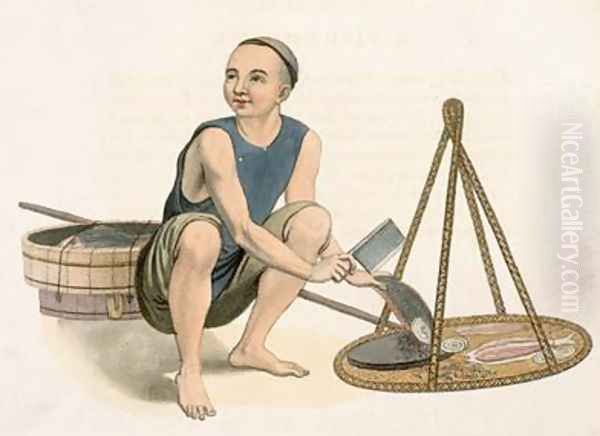 A Fishmonger plate 39 from The Costumes of China - view 1