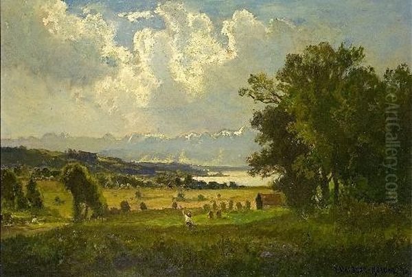 Bayerische Sommerlandschaft Mit Jager - view 1