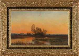 Abend Uber Dem Dachauer Moos by Fritz Halberg-Krauss