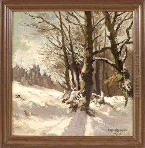 Sonniger Winterwald