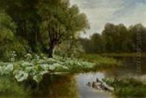 Flusslandschaft. 1913. Flusslandschaft. 1913.