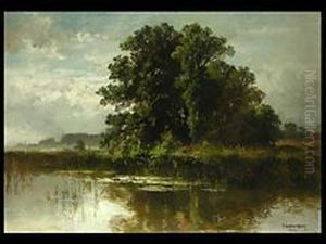 Am Weiher by Fritz Halberg-Krauss