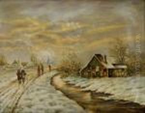 V Zime Do Kostola by Fritz Halberg-Krauss
