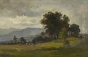 Sommerlandschaft Bei Pang. by Fritz Halberg-Krauss