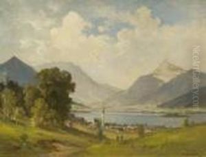 Blick Auf Schliersee. by Fritz Halberg-Krauss