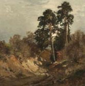 Hohlweg Bei Dachau. by Fritz Halberg-Krauss