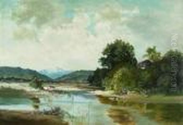 An Der Isar Bei Bad Tolz. - view 1