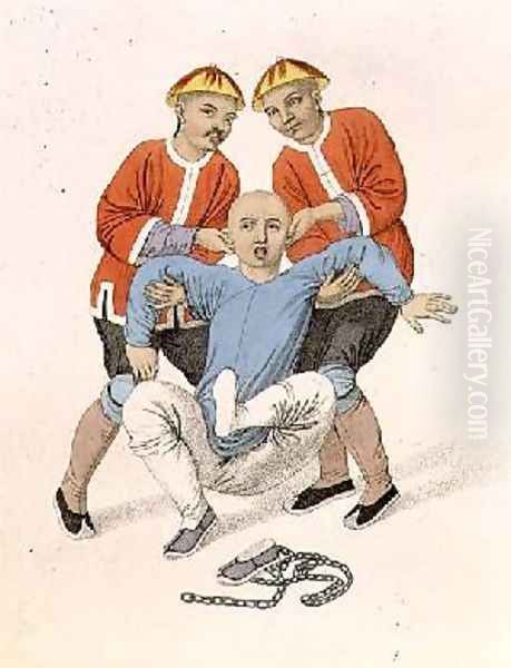 Twisting a Mans Ears - view 1