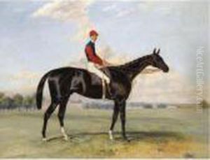 Comte Frederic Lagrange's Black Prince With Quinton Up, At Chantilly by Harry Hall