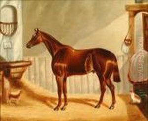 Toptham: Study Of Bayhorse In A Stable Interior by Harry Hall