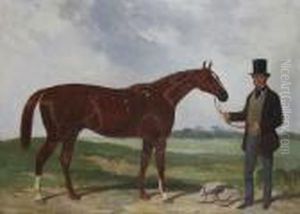 Racehorse And Trainer On A Heath