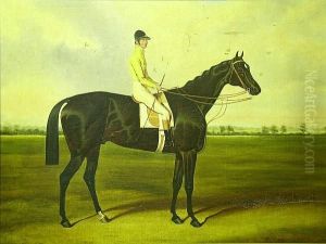Horse And Jockey Before A Landscape, Wearing The Duke Of Westminster Colours