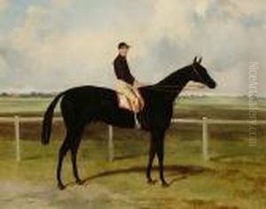 Portrait Of A Horse With Jockey Up by Harry Hall