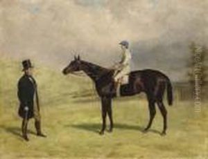 Bacchus, With Jockey Up, And His Trainer Captain Jamesmachell