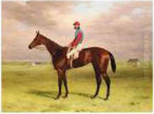 ````agility' With Jockey Up At Newmarket, By The Rubbing Down House - view 1