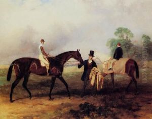 Mr. F. L. Popham's Wild Dayrell With Robert Sherwood Up And Mr. Rickaby, His Trainer
