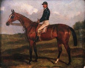 Portrait Of The Racehorse West Australian With Frank Butlerup