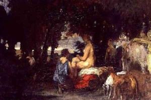 The Bath of Diana a study for The Repose of Diana 1863