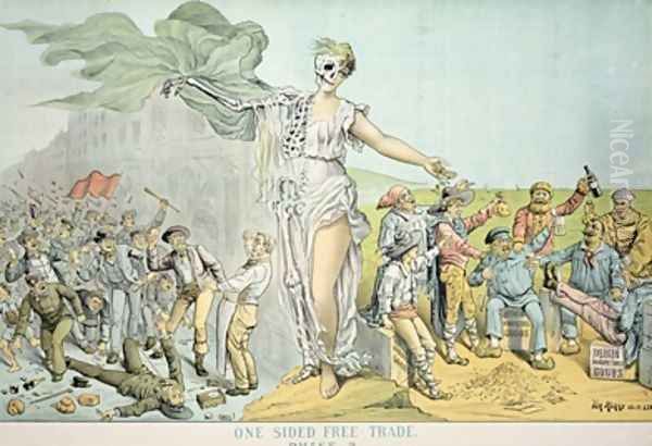 One Sided Free Trade anti-Free Trade cartoon 1886 - view 1