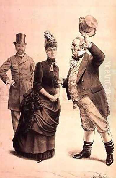 The Silver Wedding A Privileged Old Friend from St Stephens Review Presentation Cartoon 10 March 1888 - view 1